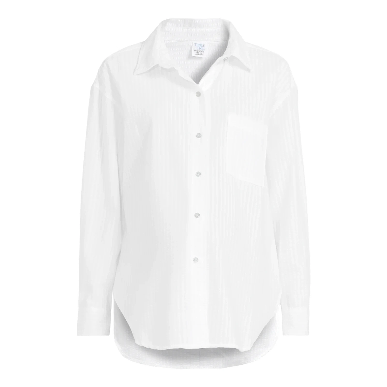 Time and True Women's Maternity Woven Button Up Top