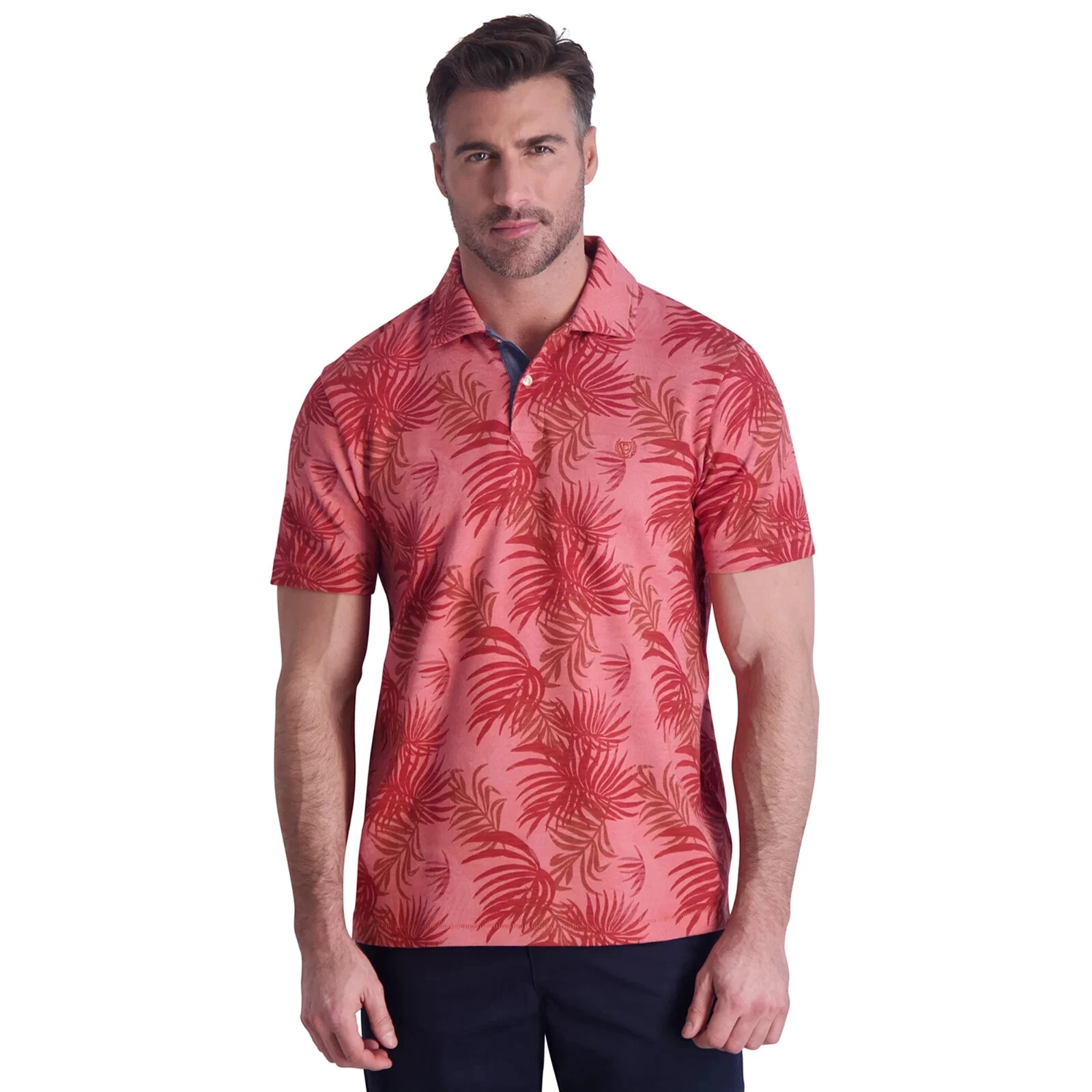 Chaps Men's & Big Men's Seacoast Wash Slub Pique Polo Shirt with Short Sleeves