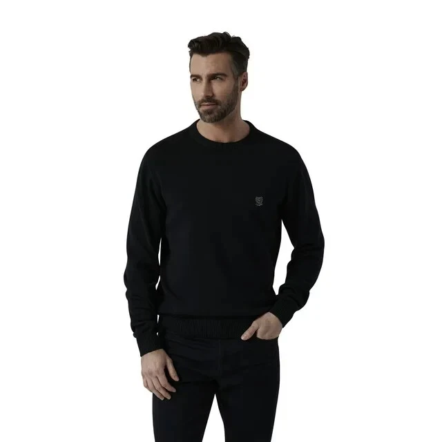 Chaps Men's & Big Men's Original Crewneck Solid Sweater - Navy