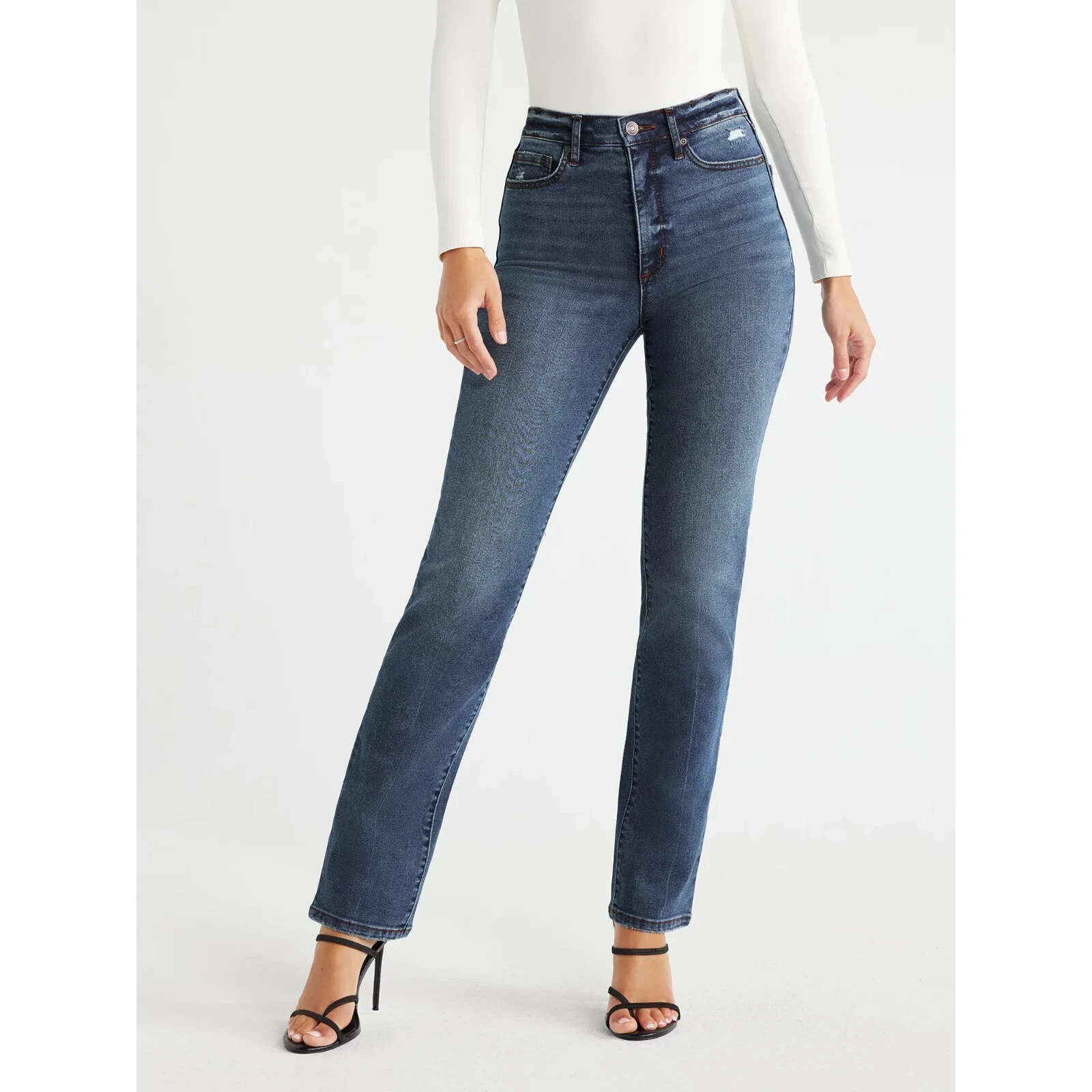Sofia Jeans Women's Eden 90s Straight Super High Rise Pull On Jeans